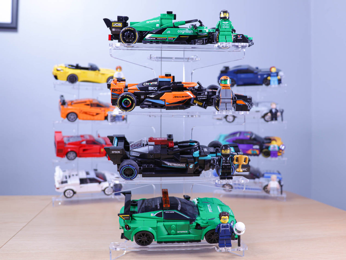 Display Stand fits four LEGO® Speed Champions Cars Bundle (Pack of